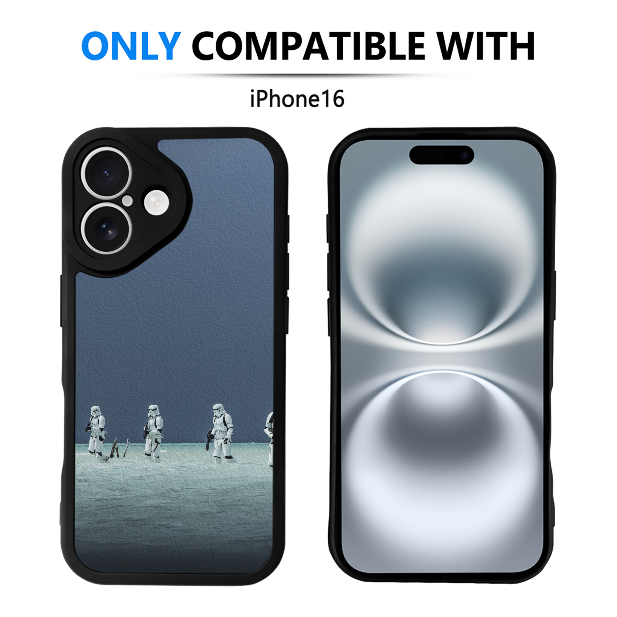 （画像用） スター・ウォーズ Star Wars 【iPhone 16シリーズ対応】シリコンスマホケース（レザー調） 材質：シリコン